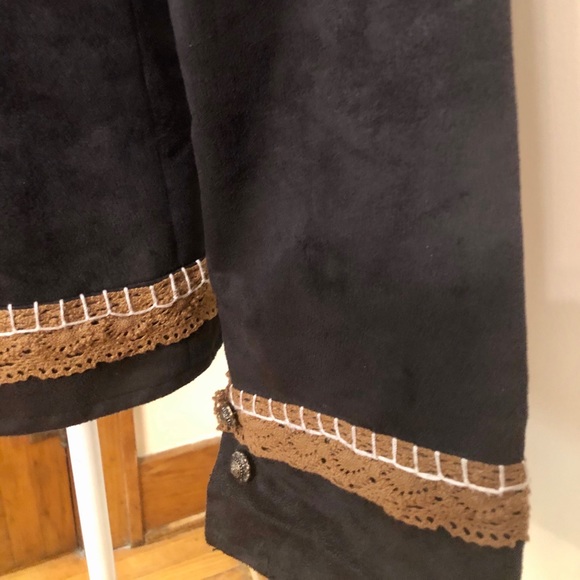 Boho festival faux suede fur blazer jacket - Picture 5 of 7